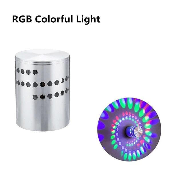 Spiral Hole RGB LED Fun Wall Light