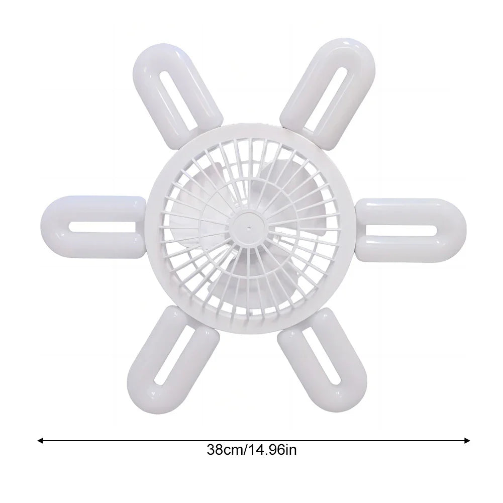 Silent Adjustable Remote Control Ceiling Foldable Fan Lamp