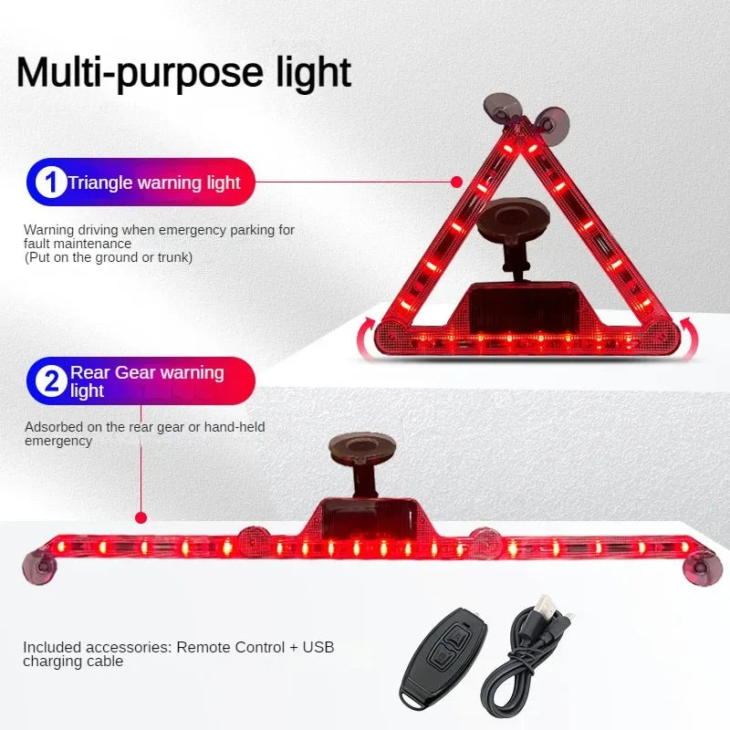 Solar LED Strobe Emergency Light Anti-Collision Warning Lamp