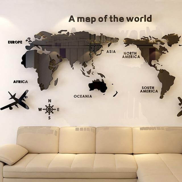 A Map Of the World Wall Art Decoration