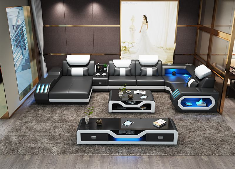 Futuristic Hyper-Lounge Grand Living Sofa Set