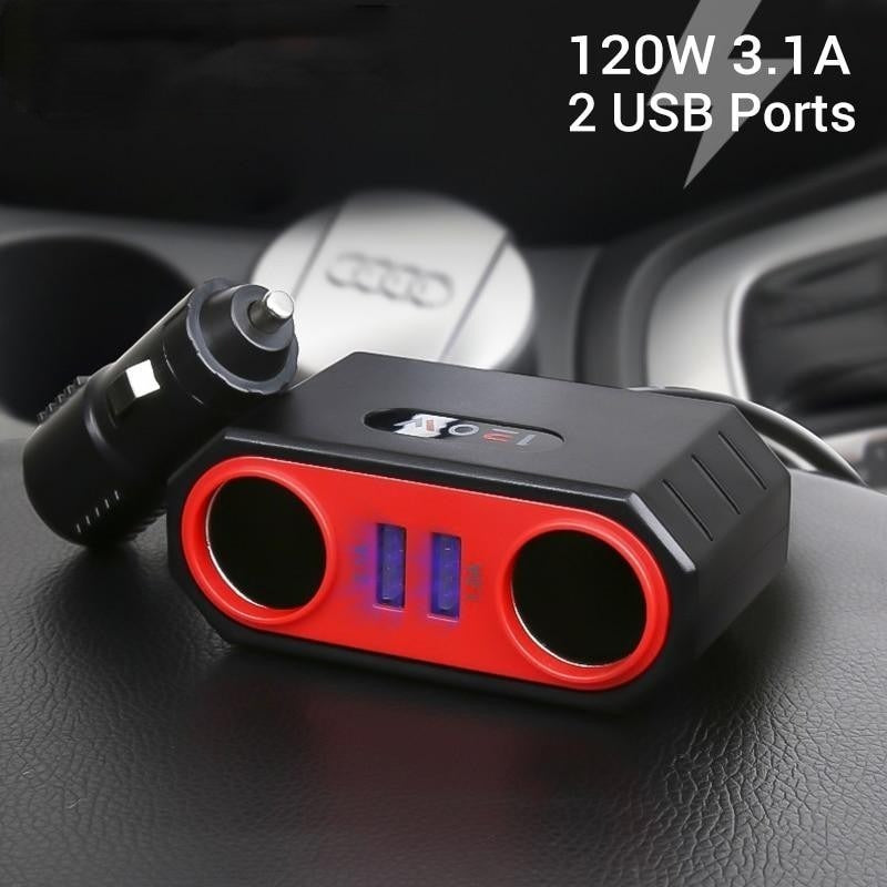 Dual USB Port Car Power Adapter