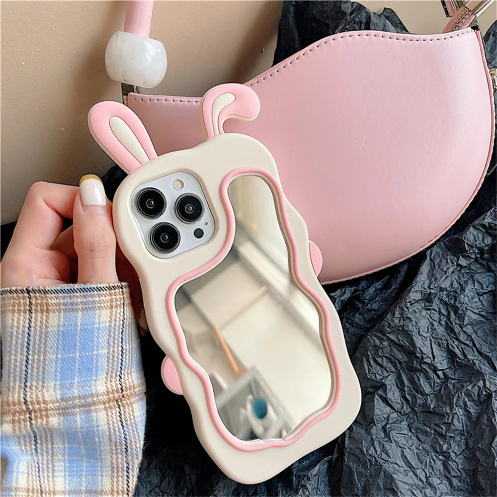 Rabbit Ear Make-Up Mirror iPhone Case