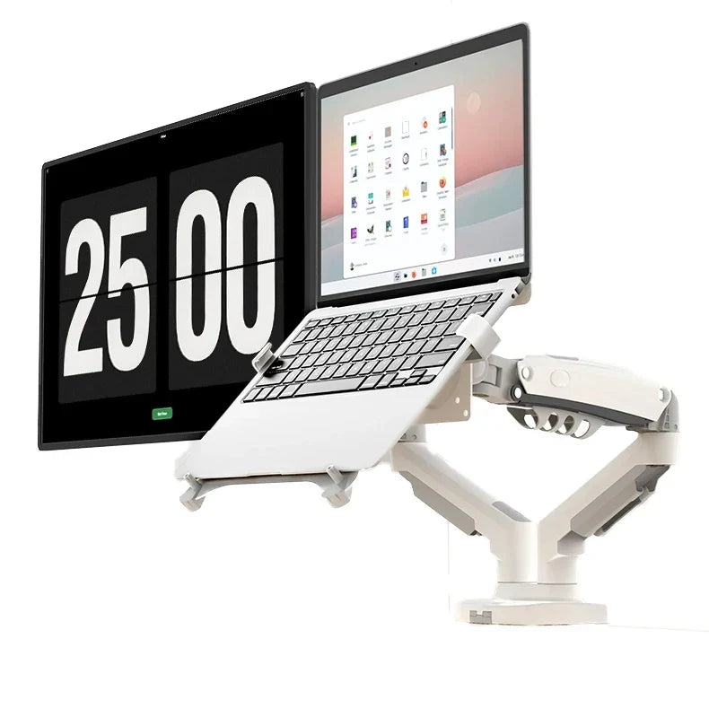 Dual Arm Adjustable Laptop Monitor Riser Mount