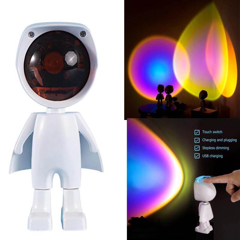 Atmospheric Sunset Robot Lamp LED