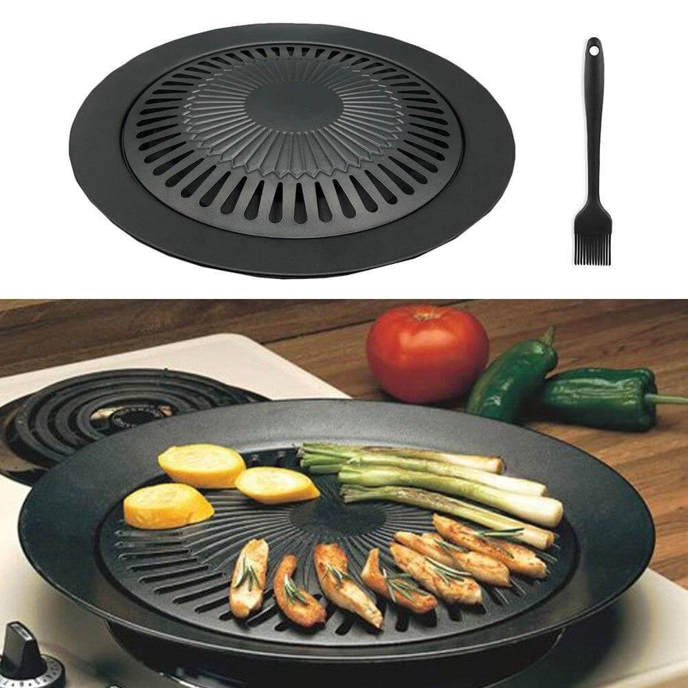 European Outdoor Smokeless Non-Stick Gas Barbecue Grill Tool