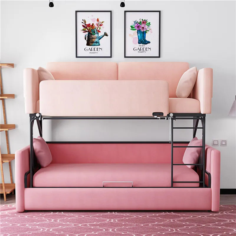 Modern Space Sleeper Saving Foldable Bunk Bed Sofa