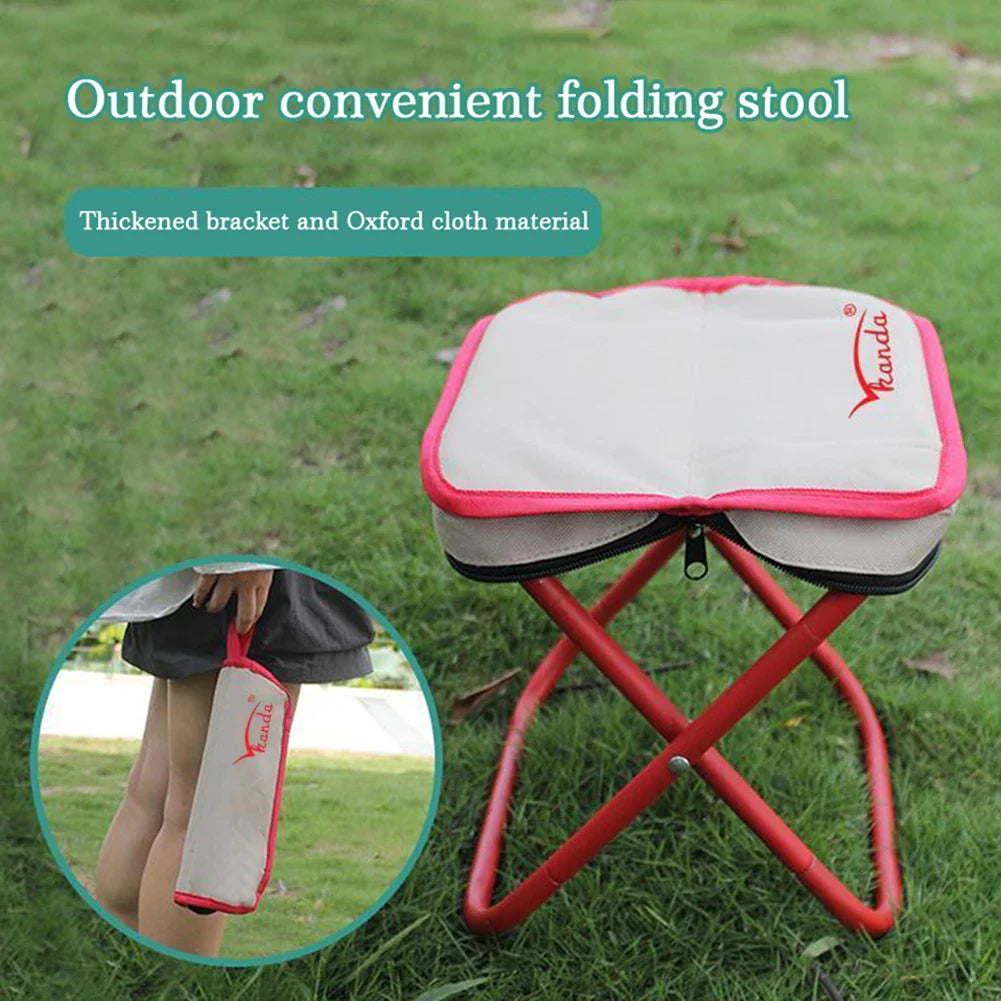 Space-Saving Lightweight Stainless Steel Foldable  Stool