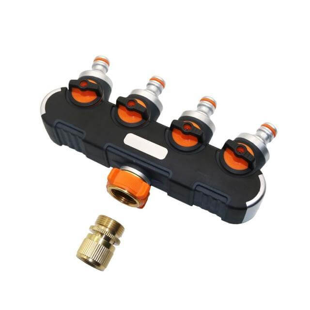 4-way Garden Hose Faucet Splitter Connector