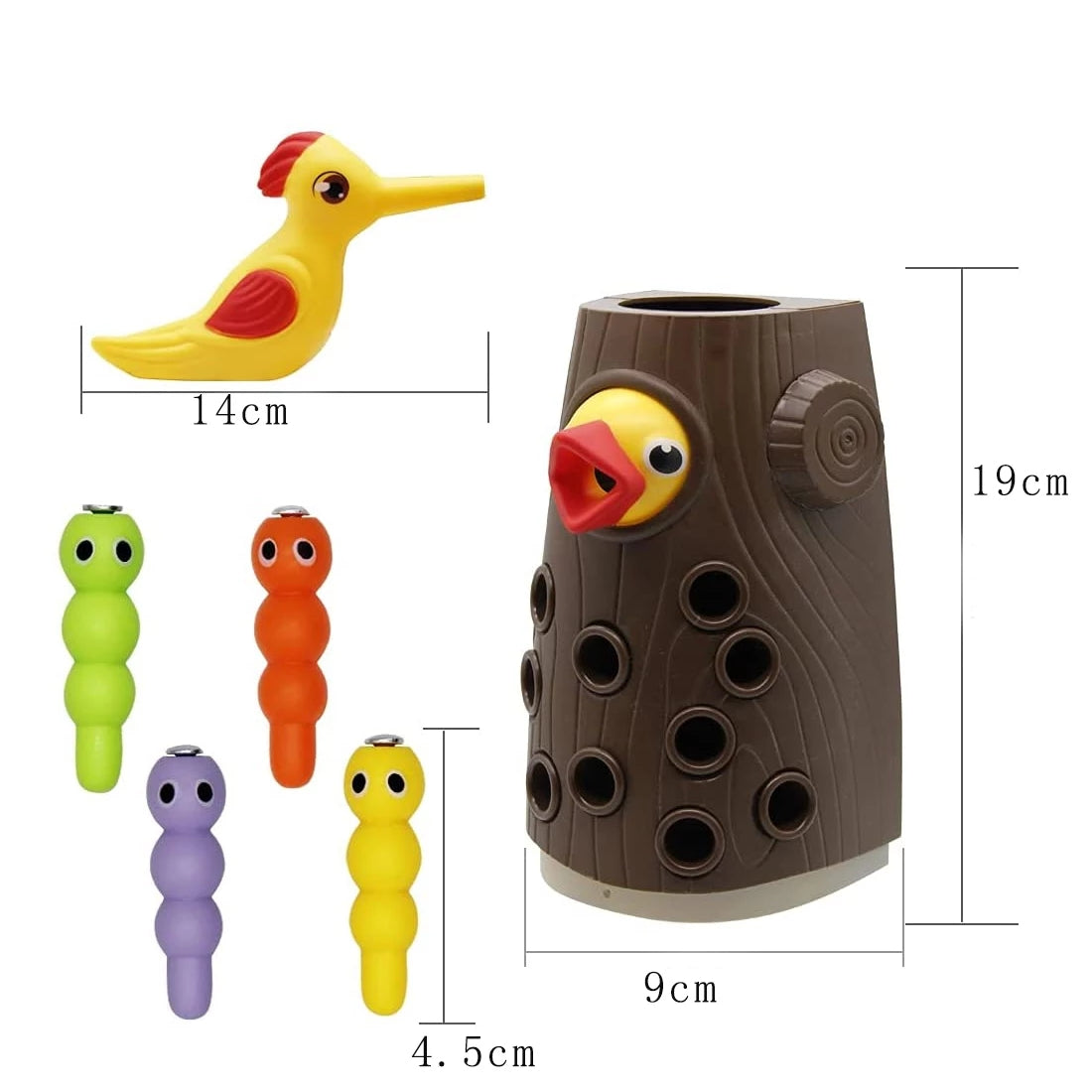 Magnetic Worm Catching Woodpecker Kids Toy