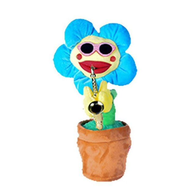 Dancing Plush Saxophone Flower Plant Toy