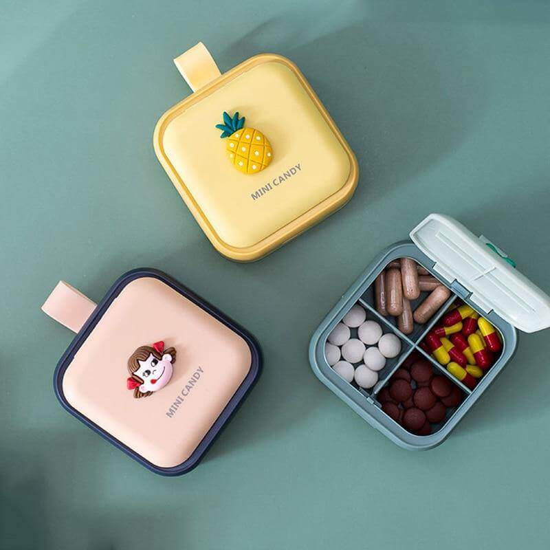 Cute Cartoon Style Pill Case Organizer