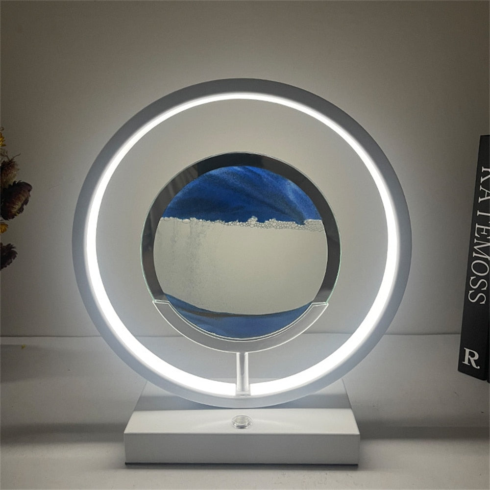 3D LED Flowing Sand Art Table Lamp