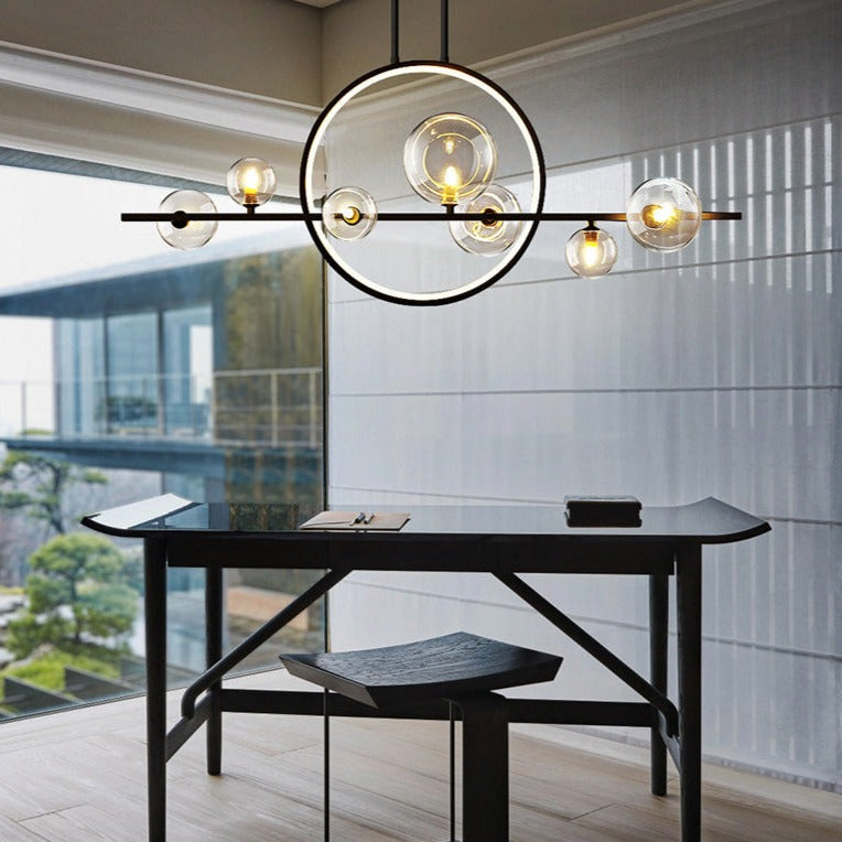 Minimal LED European Modern Ring Bubble Chandelier