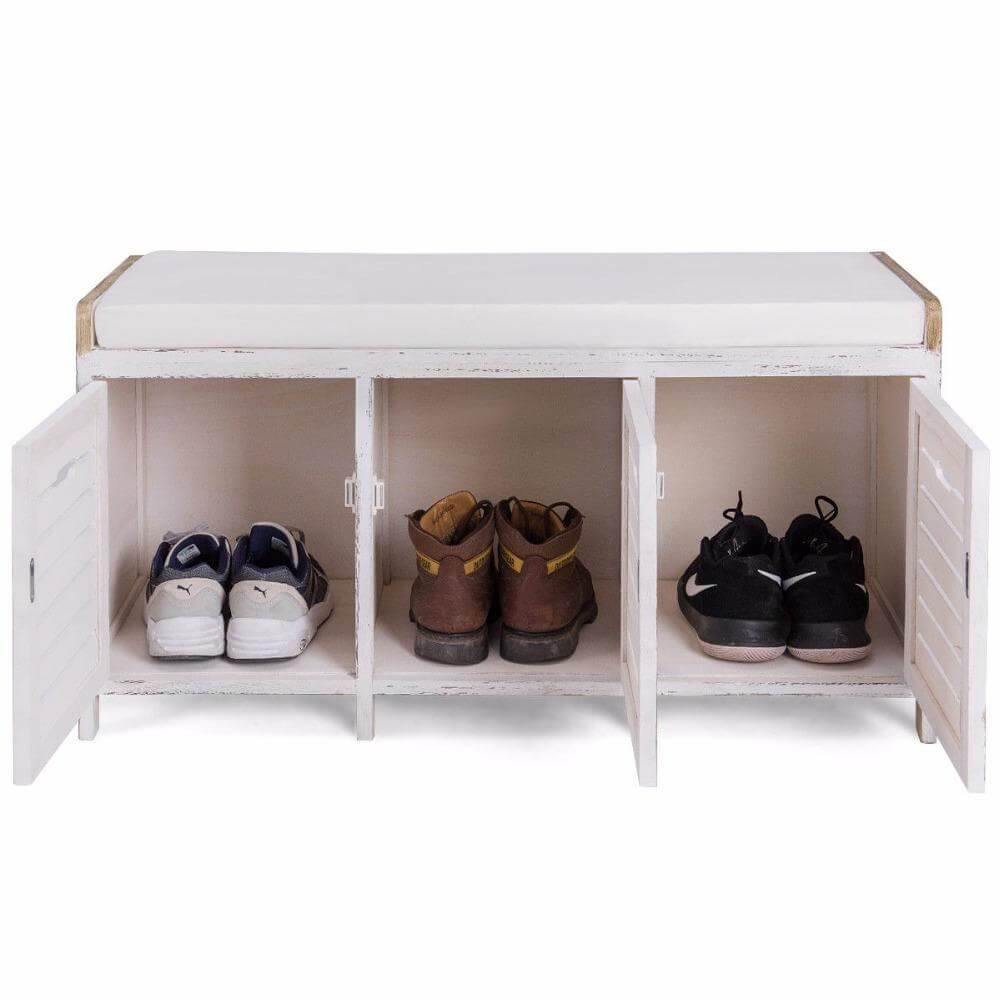 Shoe Stool Storage Rack Bench 3 Storage Organizer