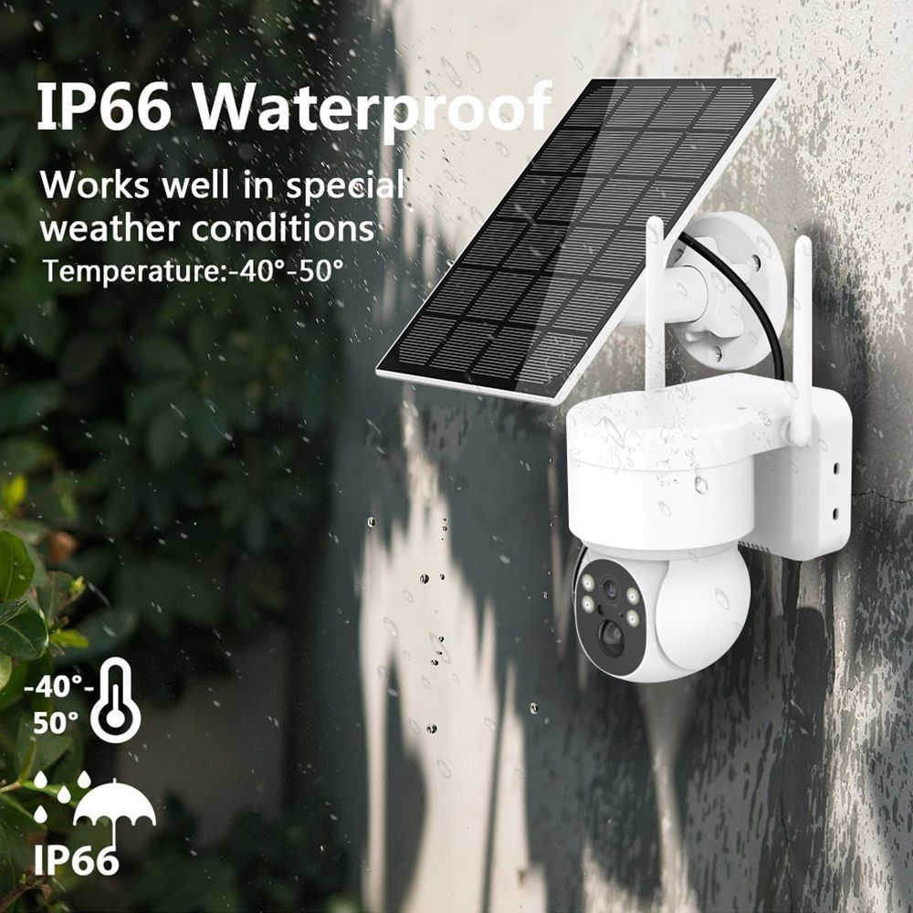 Outdoor WiFi Solar-Powered Security IP Camera