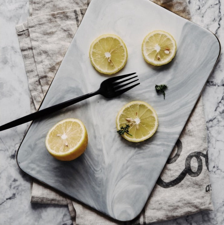 Elegant White Marble Ceramic Cutting Board