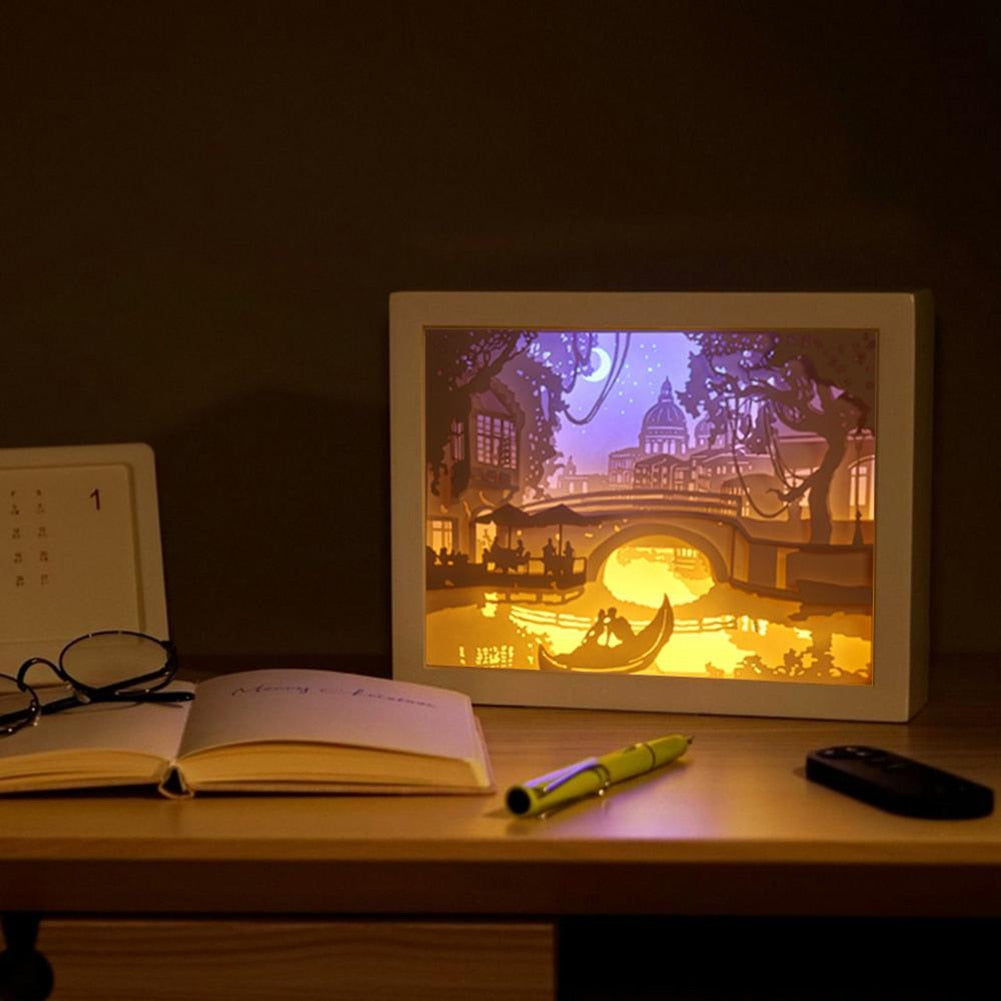 Creative 3D Paper Box LED Night Lamp