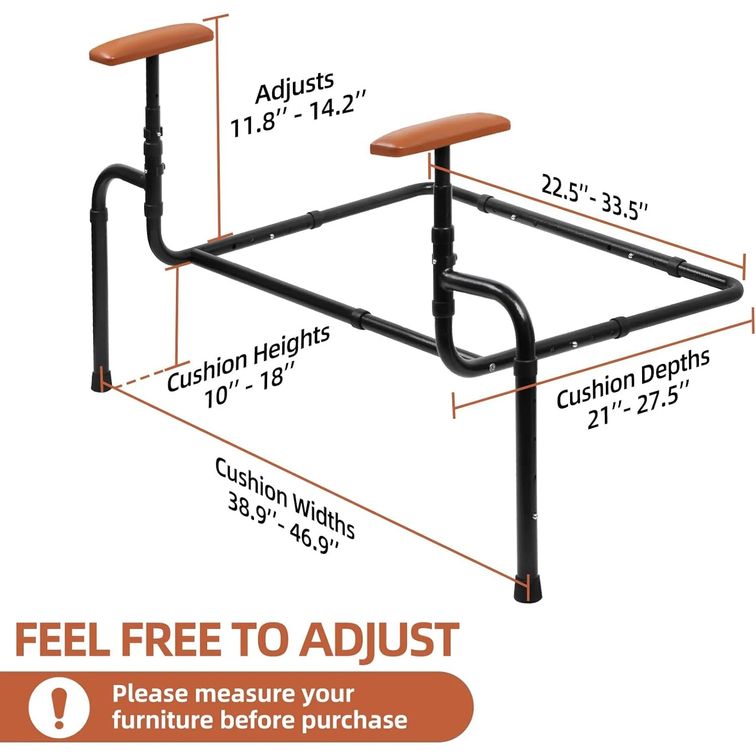 Senior Standing Aid Adjustable Couch Assist Rail