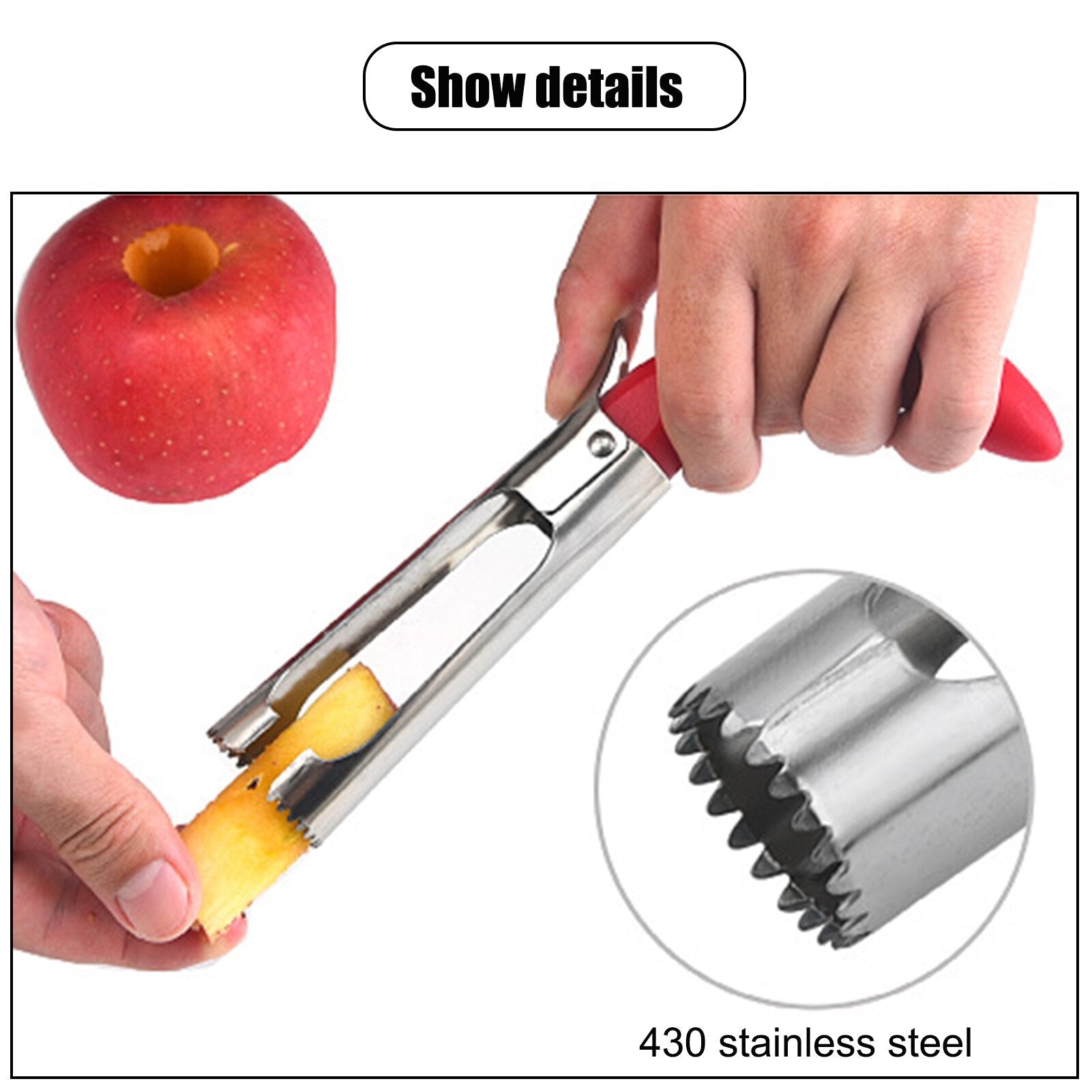 Stainless Steel Apple Seed Remover Tool