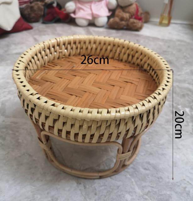 Rattan Picnic Tray Table