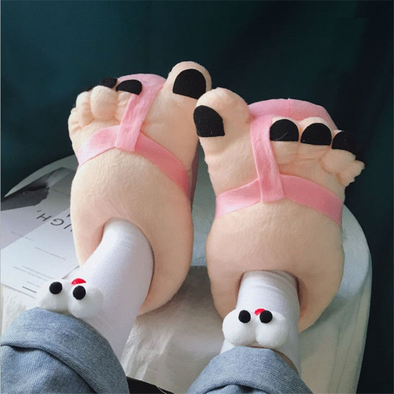 Funny Giant Foot Plush Winter Oversized Slipper