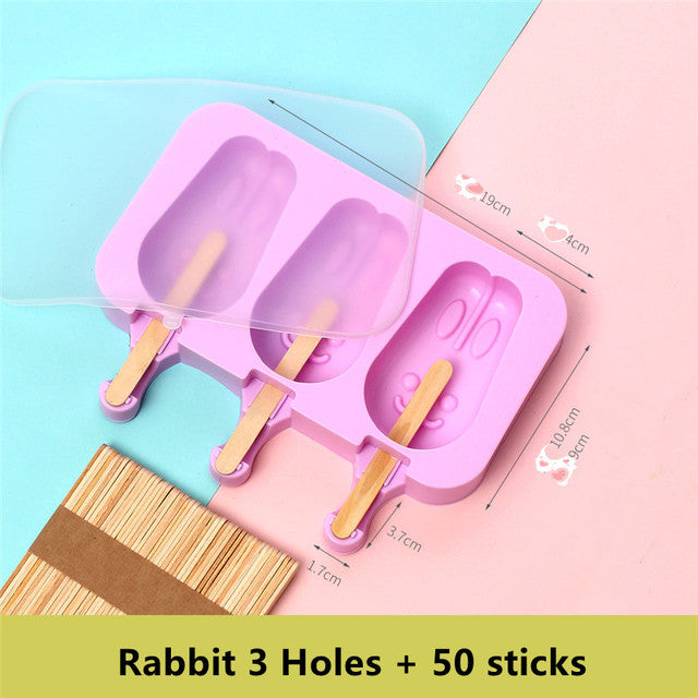 Cute Rabbit Ice Cream Molds