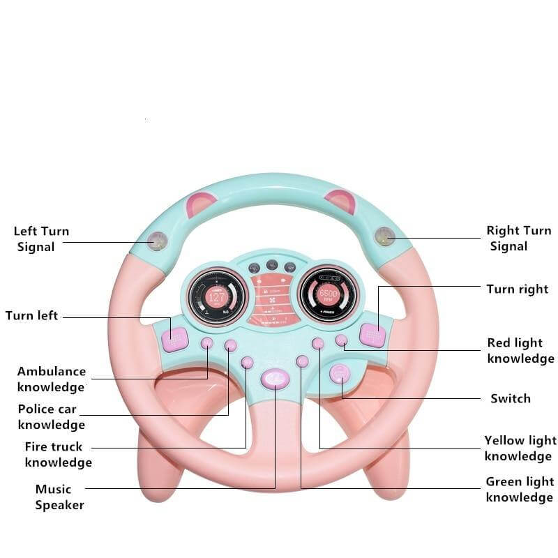 Electric Educational Car Simulation Steering Wheel Toy