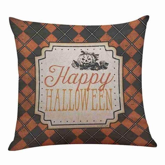 Cotton Comfy Pumpkin Printed Halloween Pillow Cases