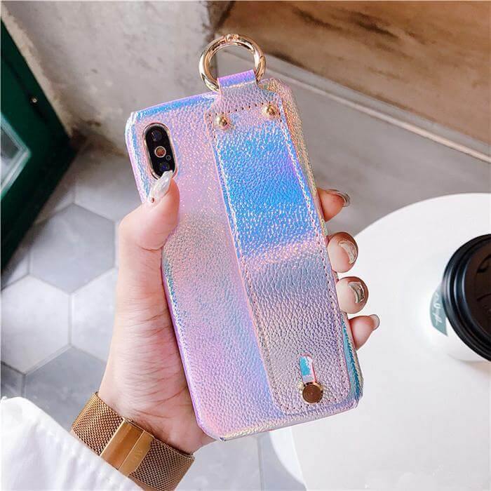 Stylish Colorful Wrist Grip Case for Iphone Models