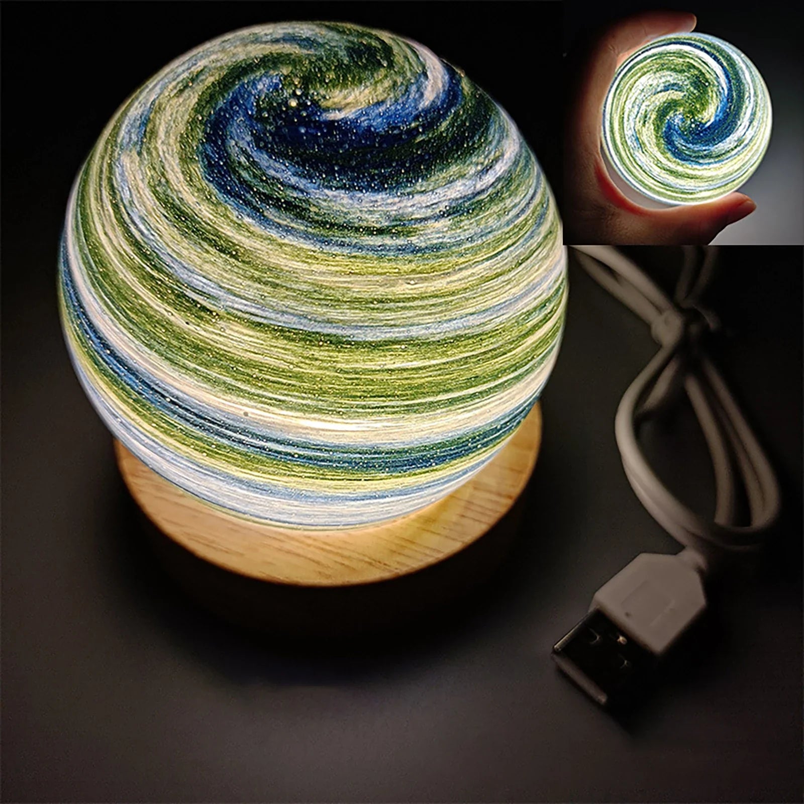 3D Crystal Planets Atmosphere Night Lamp