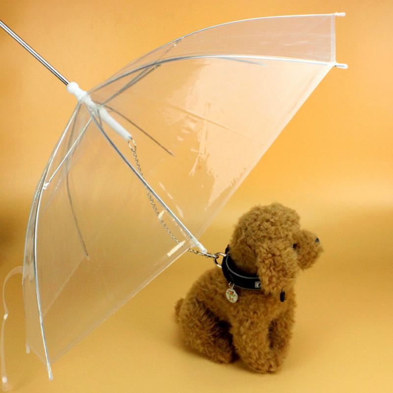 Creative Pet Walking Transparent Umbrella