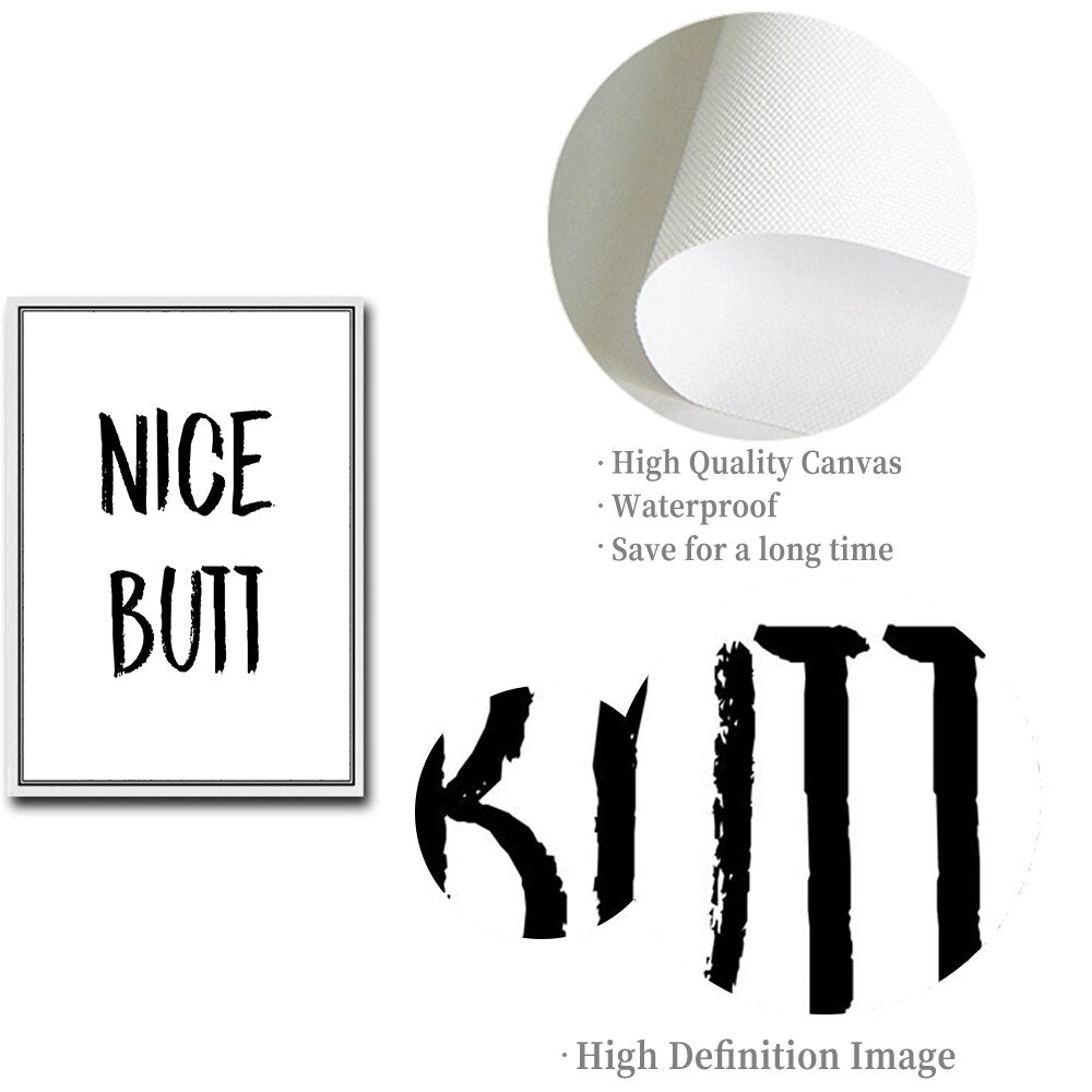 Nice Butt Bathroom Wall Poster