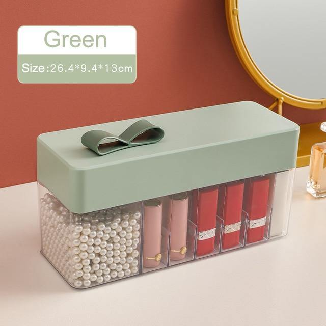 Cosmetic Make-up Jewelry Organizer with Led Lighted Mirror