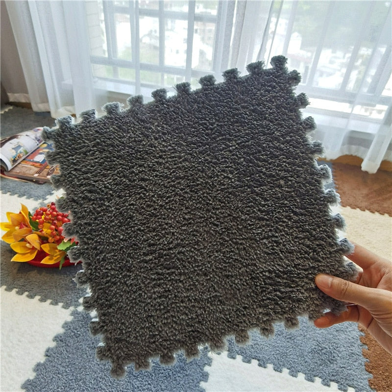 DIY Winter Plush Puzzle Mat