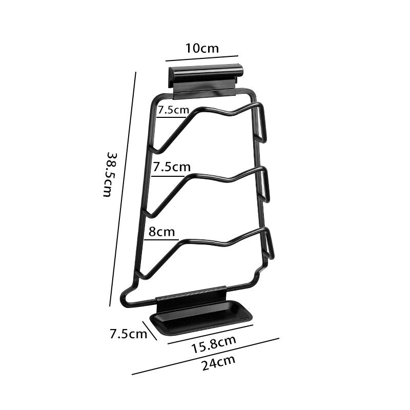 Wall-Mounted Extreme Pot Lid Holder Rack