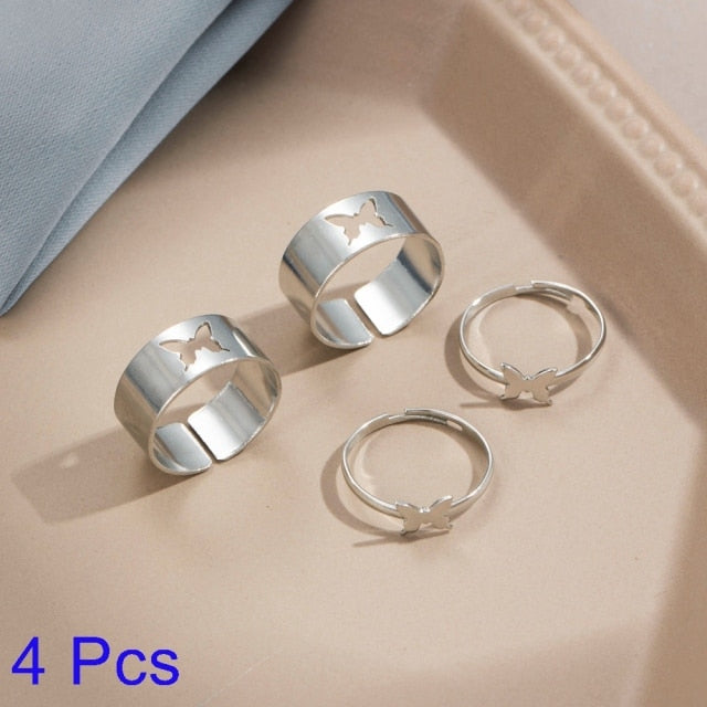 Creative Lovely Couples Matching Ring Set