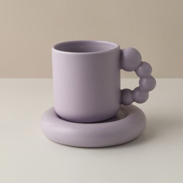 Nordic Ceramic Berry Handle Coffee Mug