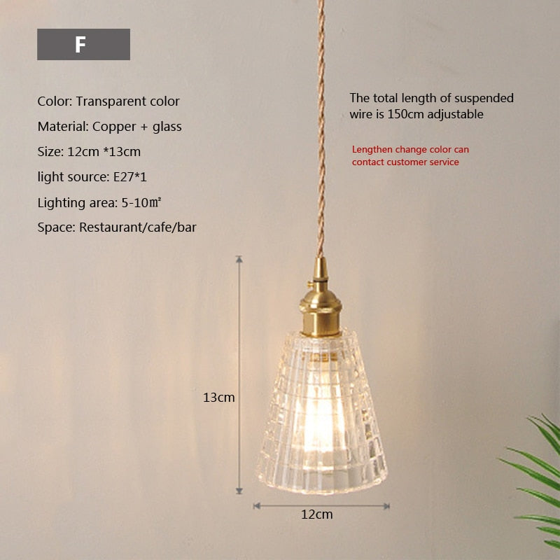 Nordic Brilliance Transparent Glass Pendant Lamp