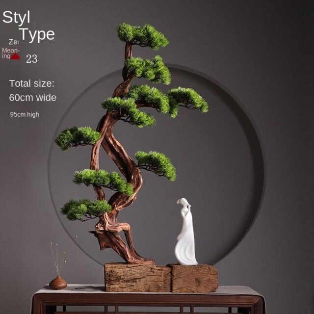 Chinese Zen Root Carving Landscape Home Decor