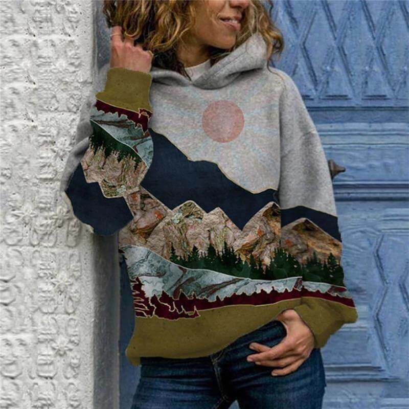 Vintage Stylish Mountain Hoodie