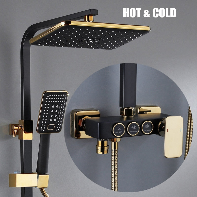 Elegant Digital Wall Mounted Smart Thermostatic Bath Faucet