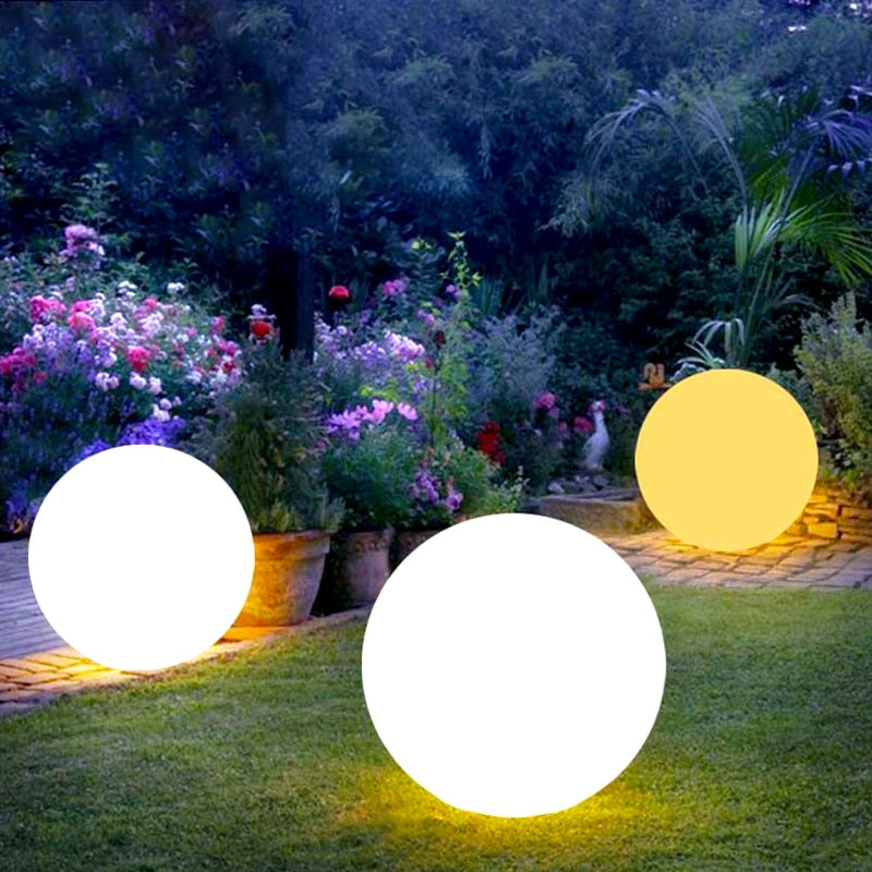 Shiny Moon Solar LED Waterproof Garden Ball Light