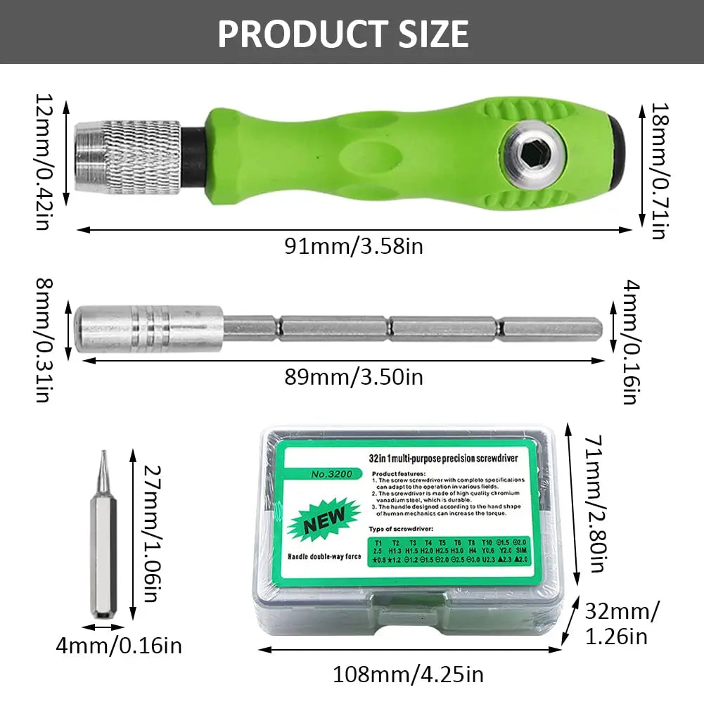 32in1 Multifunctional DIY Magnetic Mini Screwdriver Set