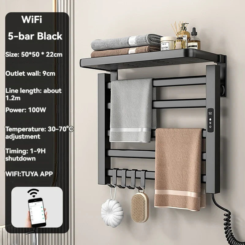 Intelligent Electric Heated Towel Drying Organizer Rack