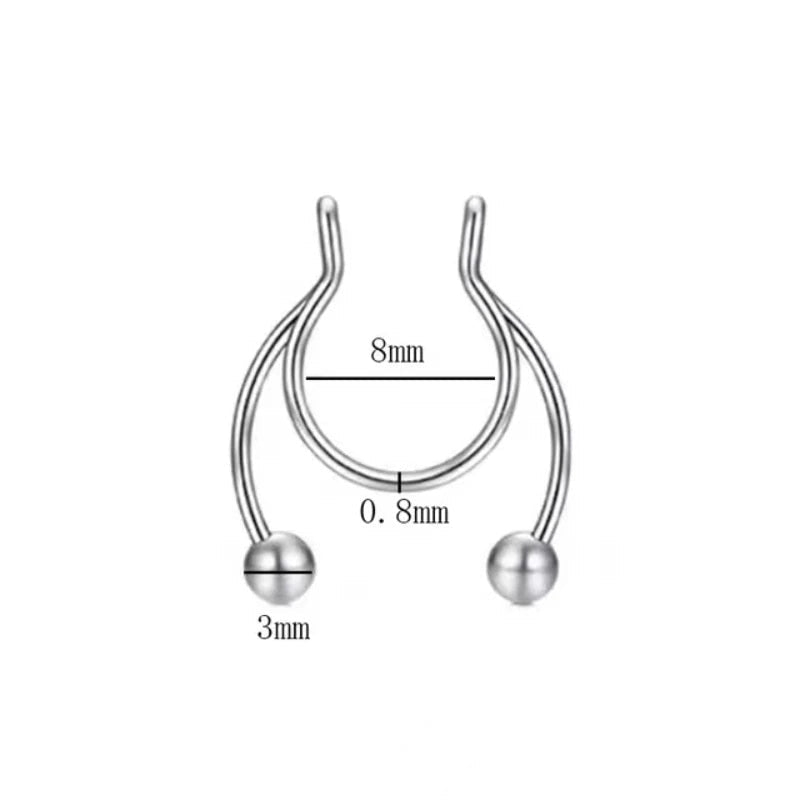 Stainless Steel Magnetic Fake Nose Piercing