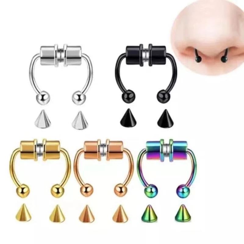 Stainless Steel Magnetic Fake Nose Piercing