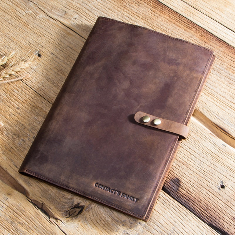 Vintage Leather Travel Passport iPad Wallet