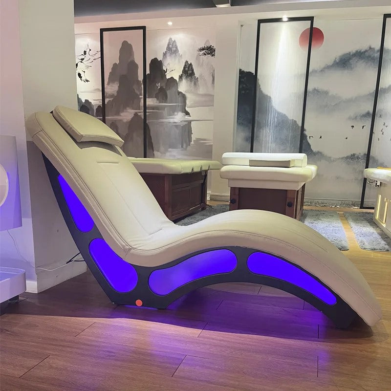 Modern Heated Massage LED Lighting Lounge Chair