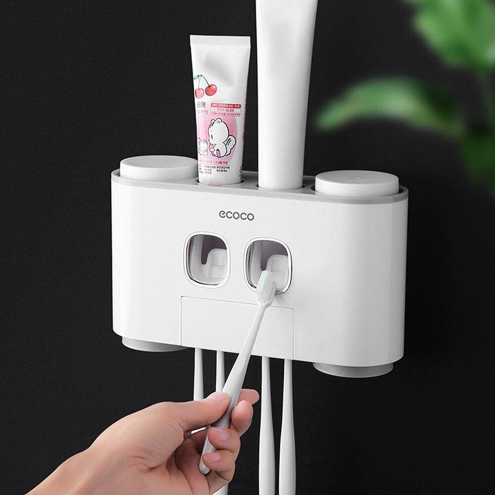 Wall-Mounted Smart Toothpaste Storage Dispenser